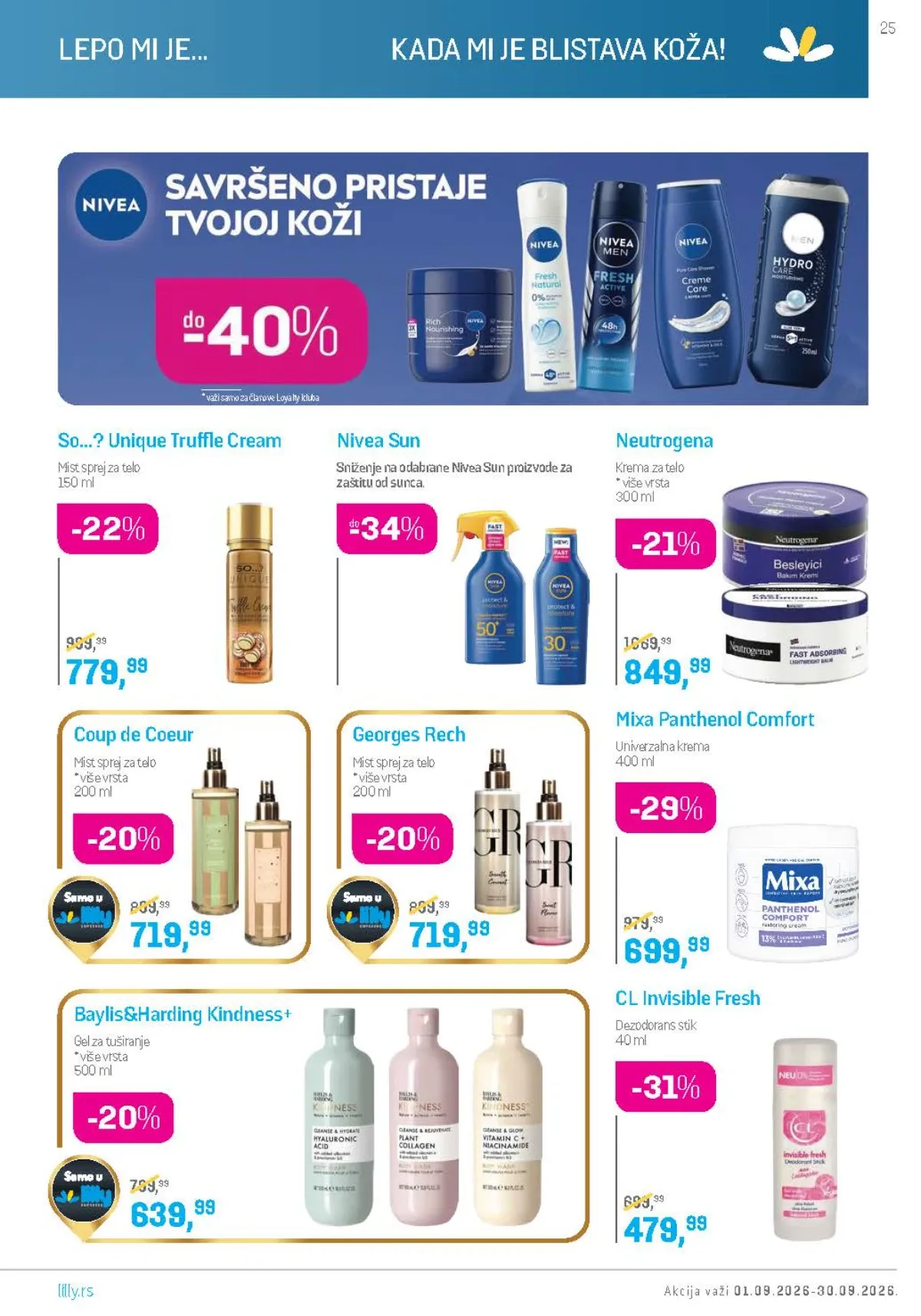 Lilly katalog akcija strana 25 – važi od 1.9. do 30.9.2026.