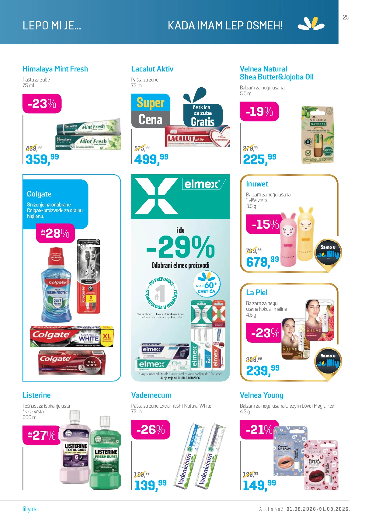 Lilly katalog akcija strana 25 – važi od 1.8. do 31.8.2026.