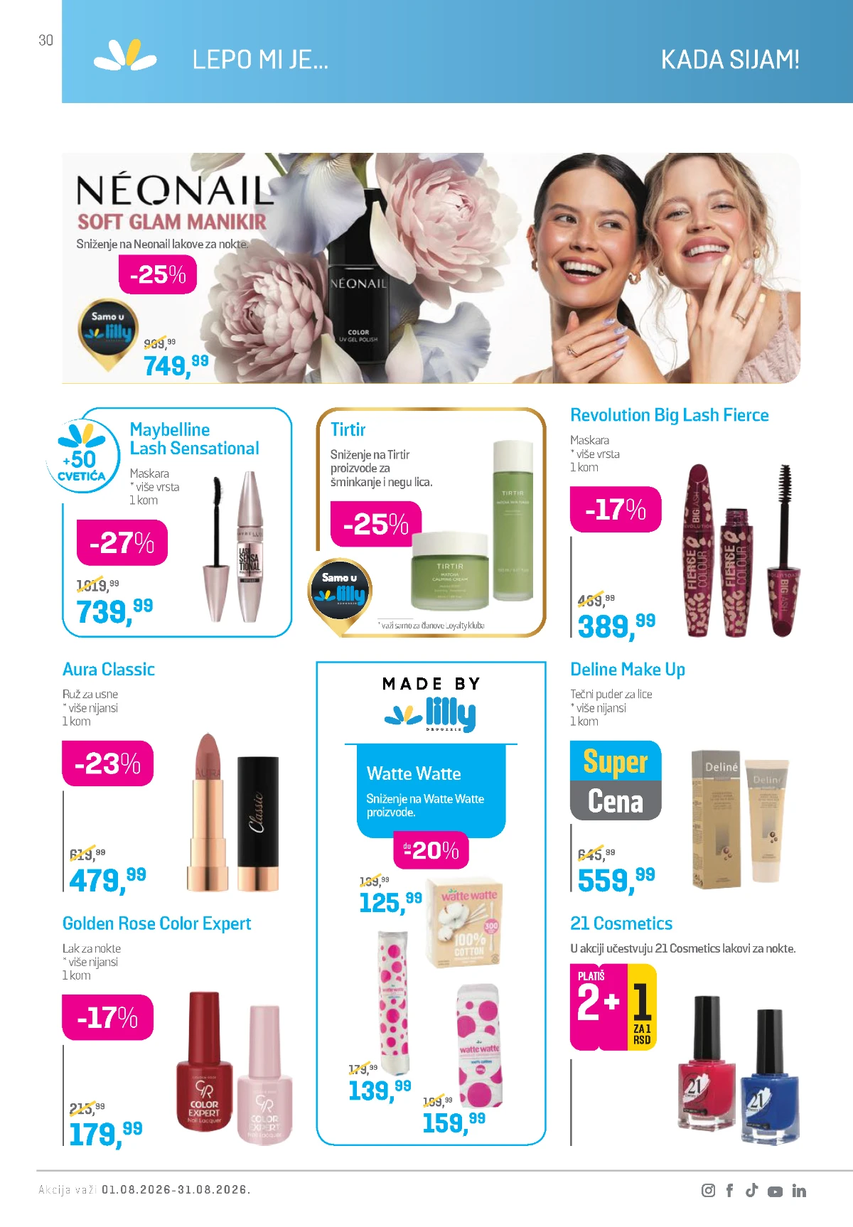Lilly katalog akcija strana 30 – važi od 1.8. do 31.8.2026.