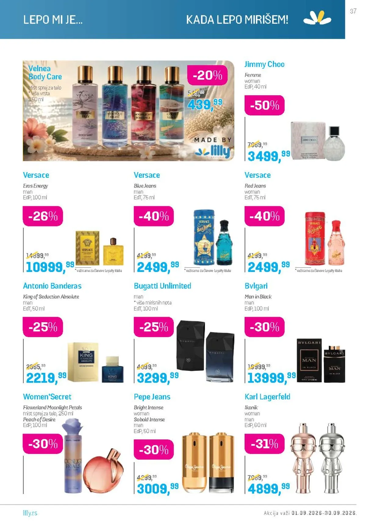 Lilly katalog akcija strana 37 – važi od 1.9. do 30.9.2026.