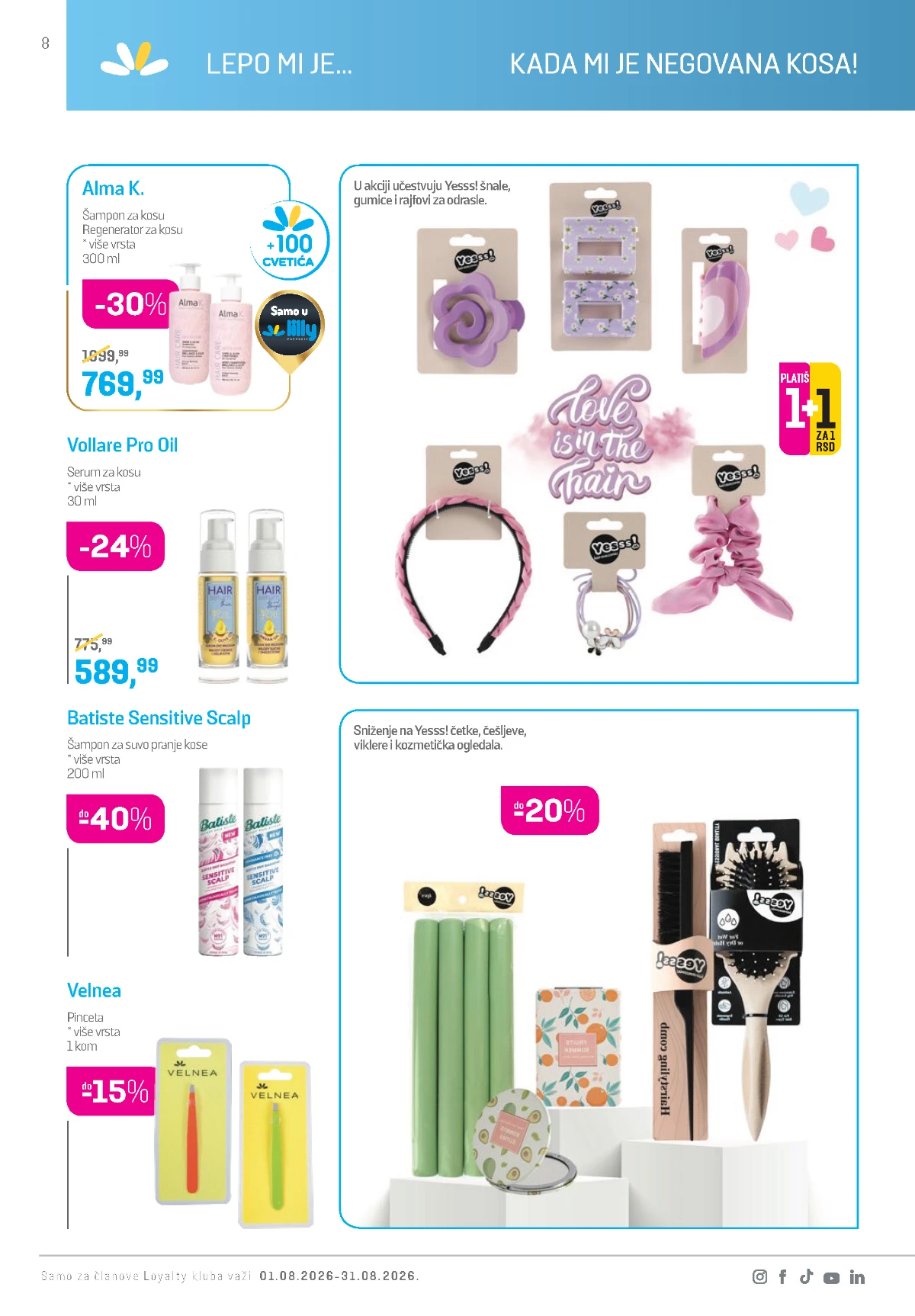 Lilly katalog akcija strana 8 – važi od 1.8. do 31.8.2026.