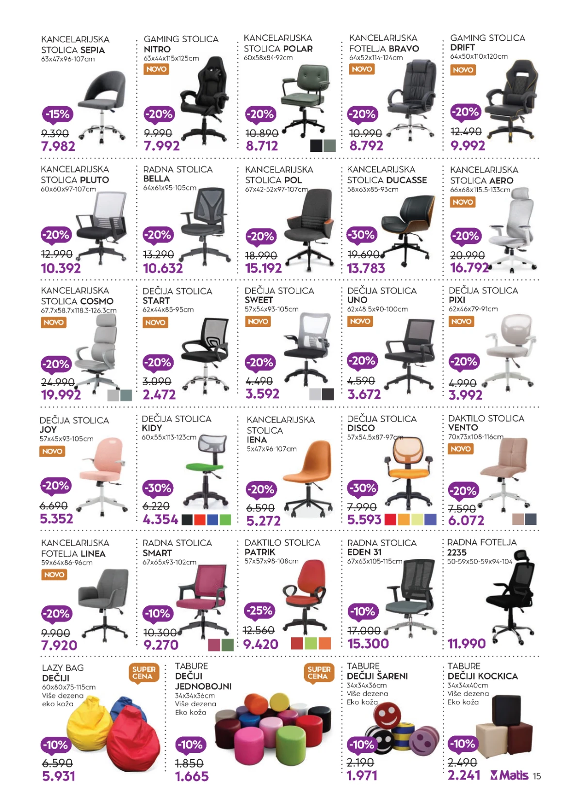 Matis katalog akcija strana 15 – važi od 1.8. do 31.8.2026.