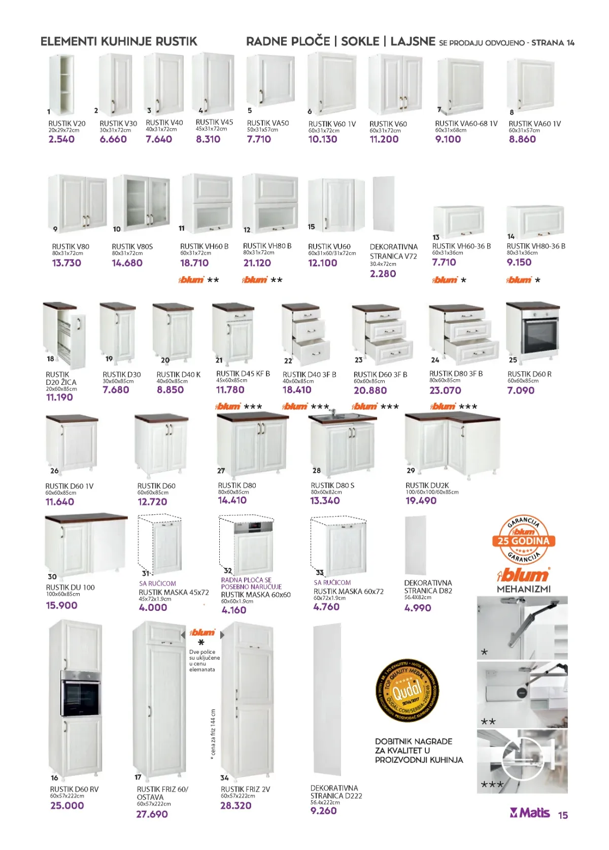 Matis katalog akcija strana 15 – važi od 1.8. do 31.8.2026.