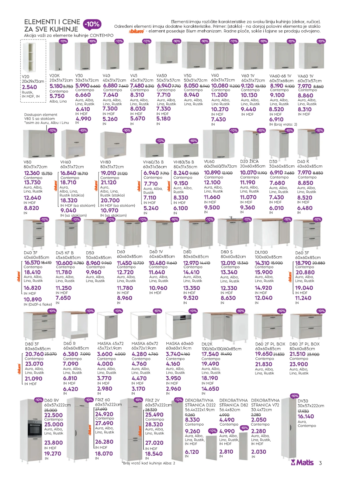 Matis katalog akcija strana 3 – važi od 1.8. do 31.8.2026.