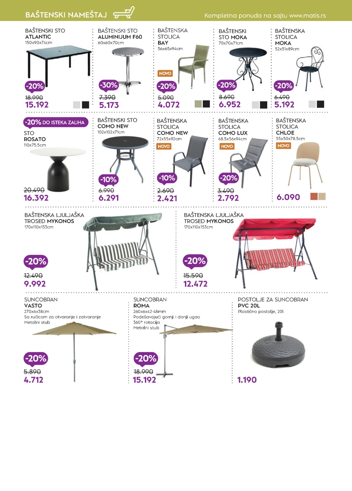 Matis katalog akcija strana 74 – važi od 1.8. do 31.8.2026.