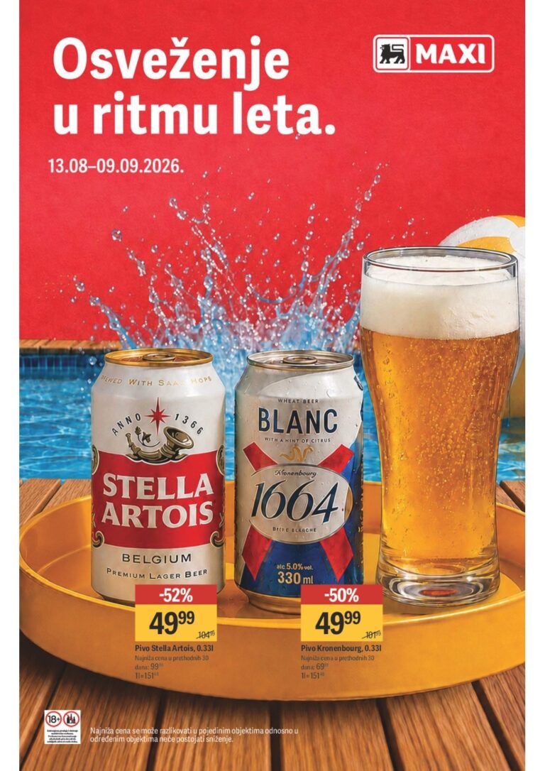 Maxi katalog akcija strana 1 – važi od 13.8. do 9.9.2026.