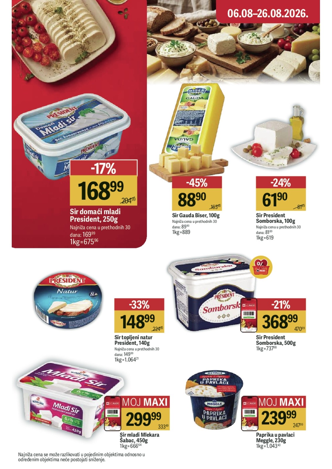 Maxi katalog akcija strana 14 – važi od 6.8. do 26.8.2026.