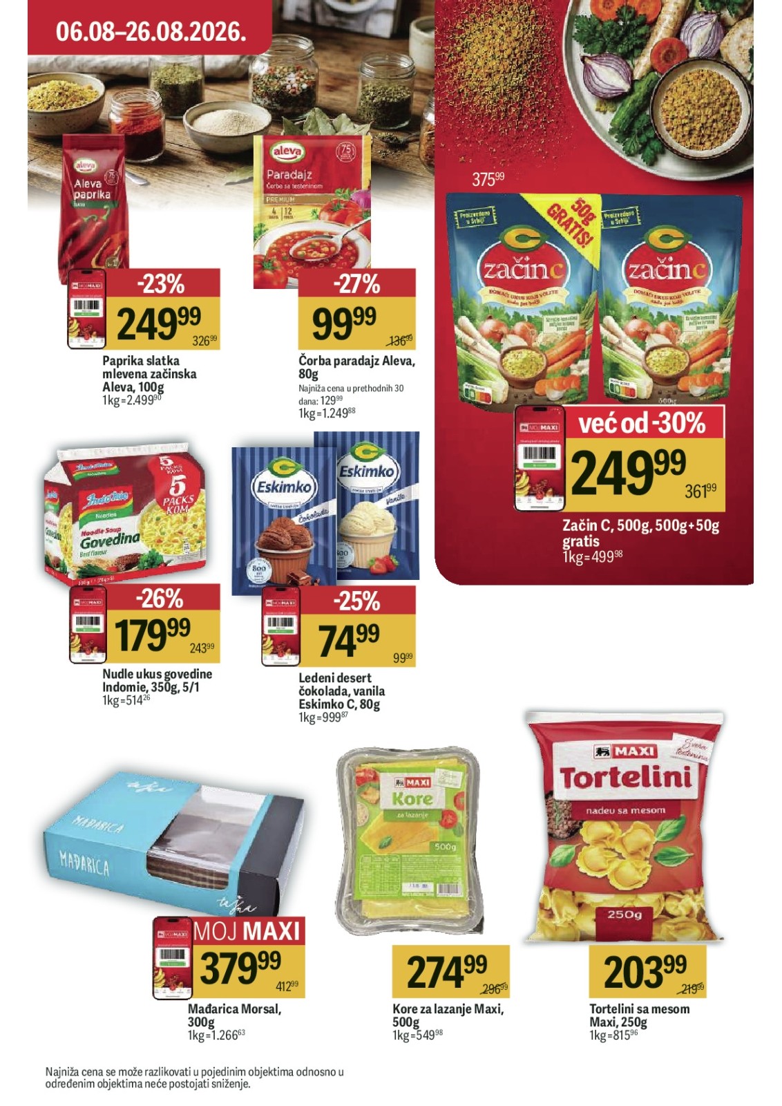 Maxi katalog akcija strana 17 – važi od 6.8. do 26.8.2026.