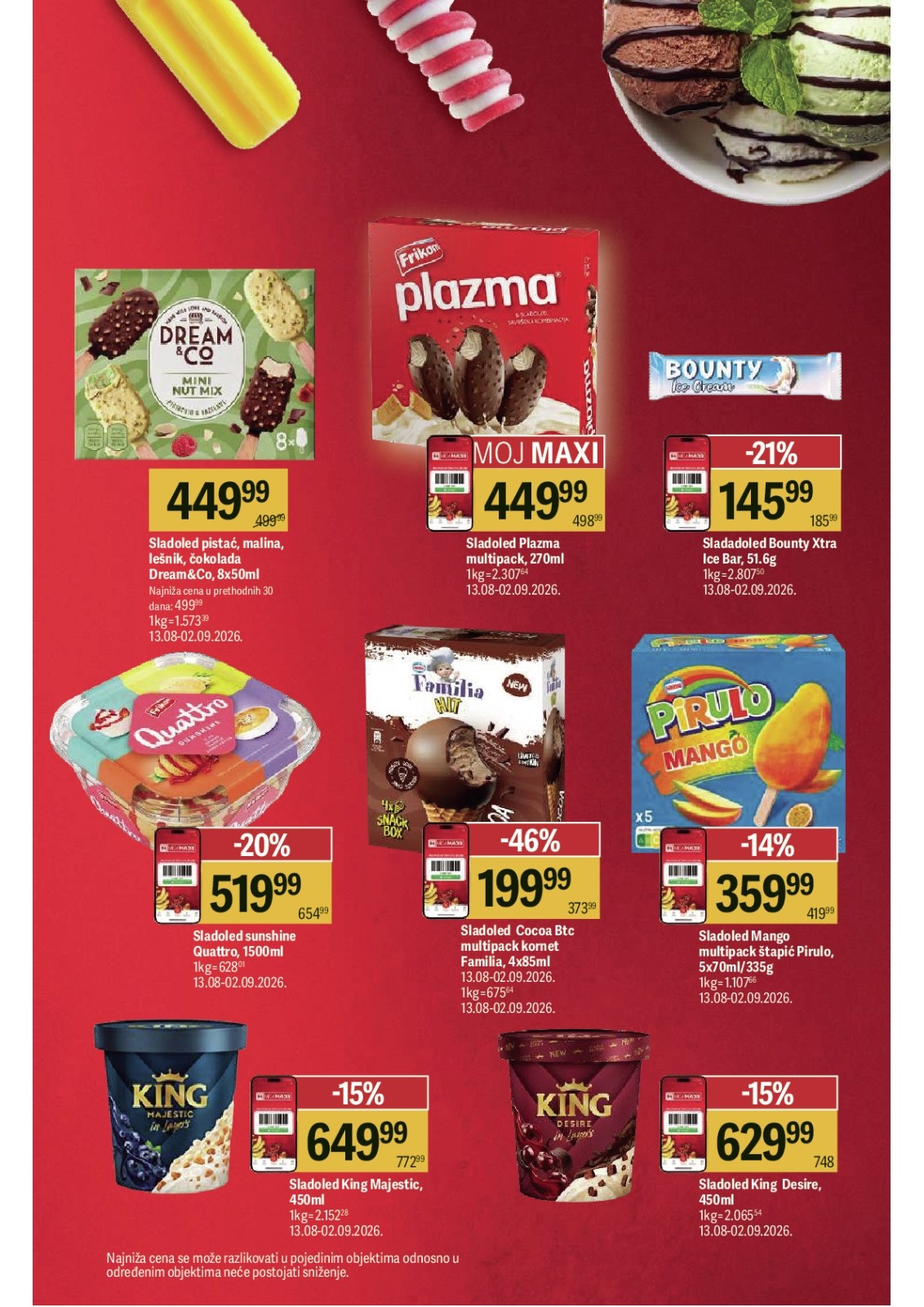 Maxi katalog akcija strana 3 – važi od 13.8. do 2.9.2026.