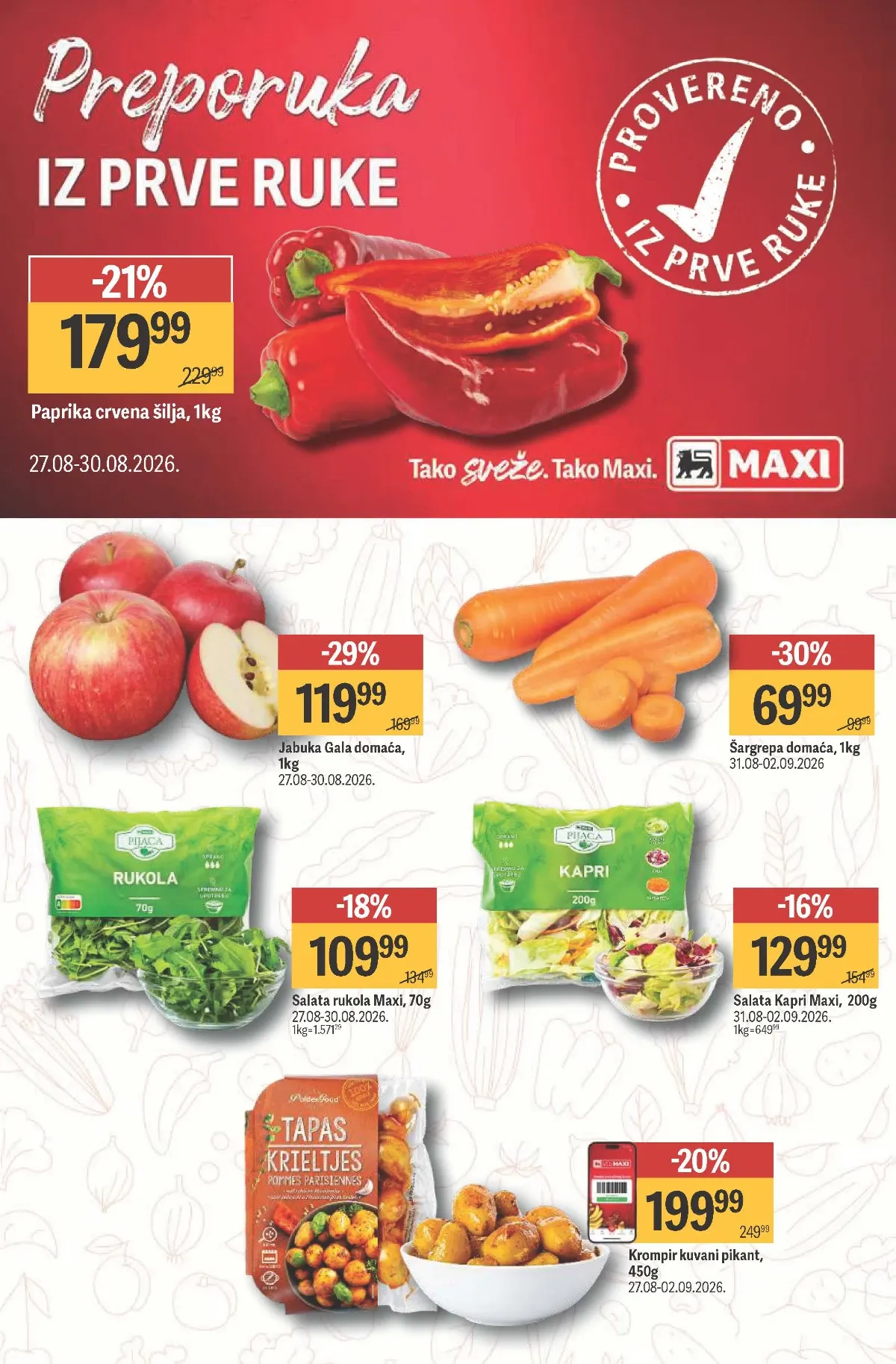 Maxi katalog akcija strana 4 – važi od 27.8. do 16.9.2026.