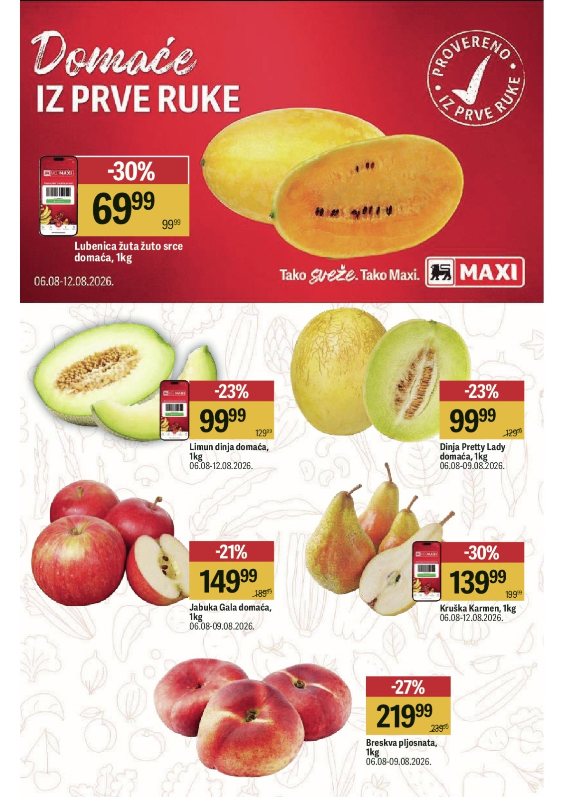 Maxi katalog akcija strana 4 – važi od 6.8. do 26.8.2026.