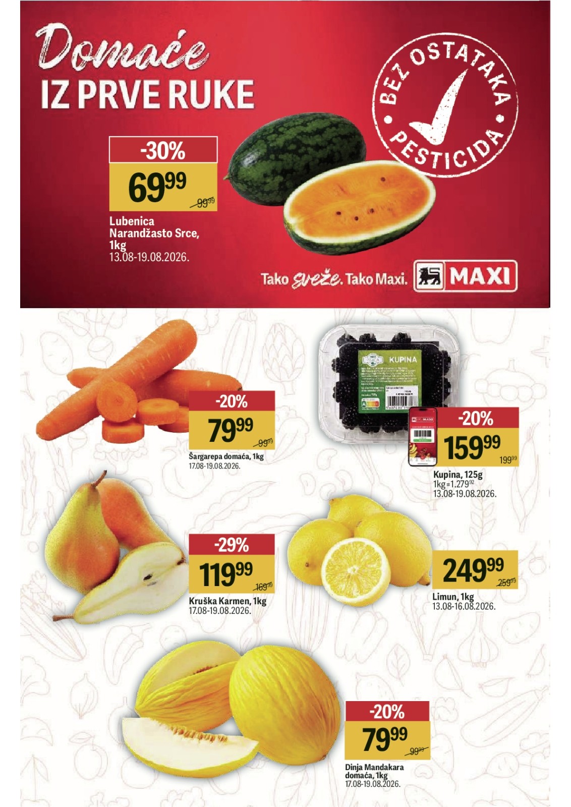 Maxi katalog akcija strana 4 – važi od 13.8. do 2.9.2026.