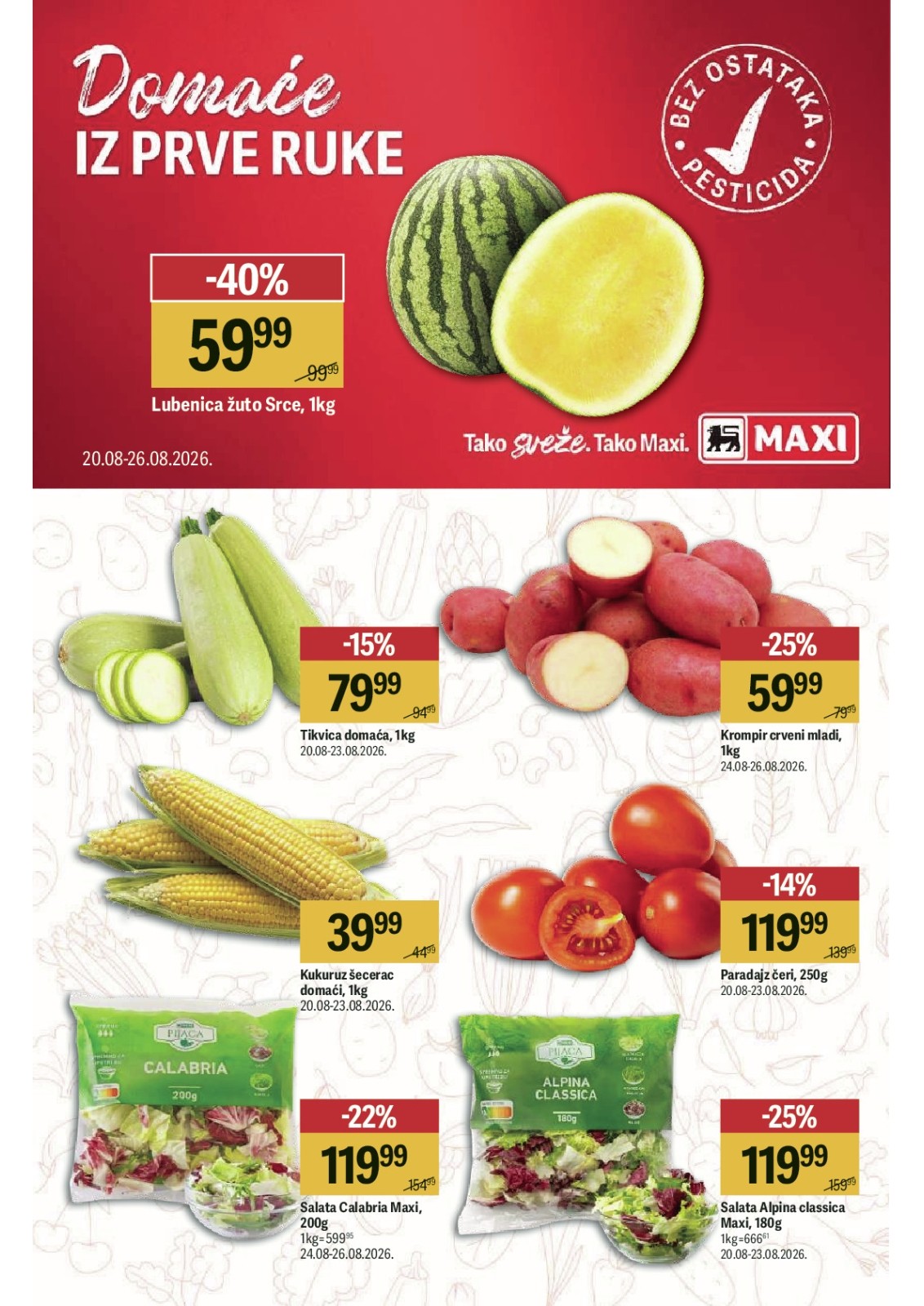 Maxi katalog akcija strana 4 – važi od 20.8. do 9.9.2026.