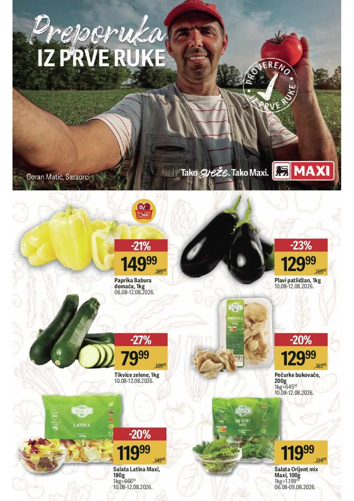 Maxi katalog akcija strana 5 – važi od 6.8. do 26.8.2026.