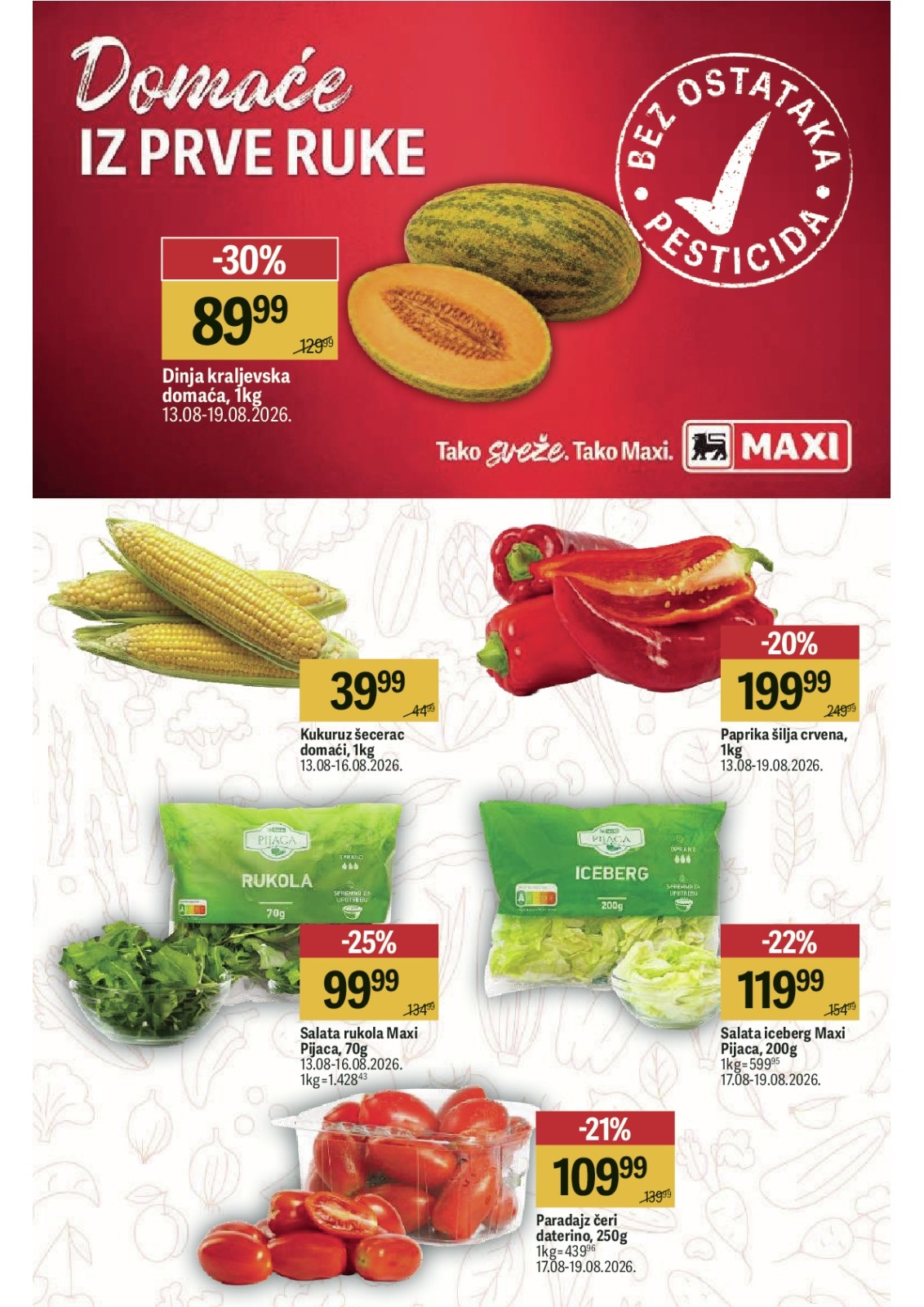 Maxi katalog akcija strana 5 – važi od 13.8. do 2.9.2026.