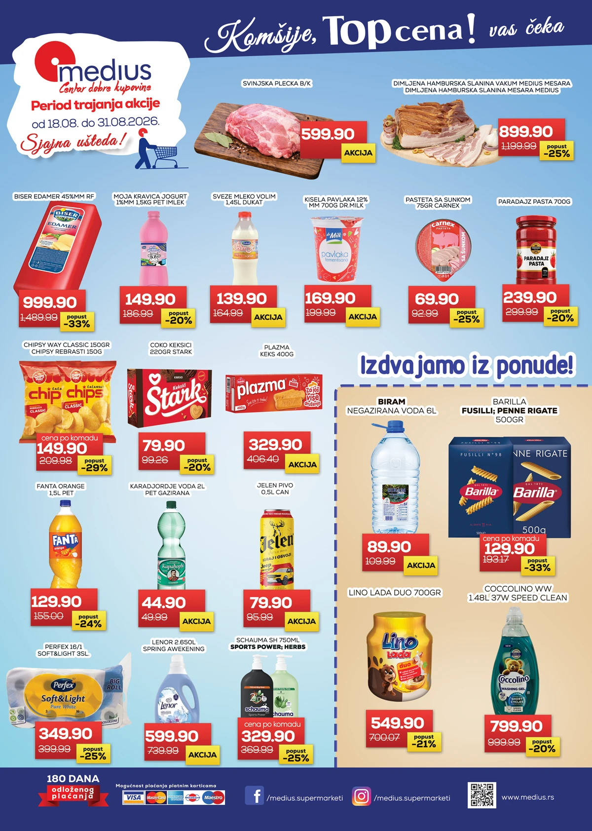 Medius katalog akcija strana 1 – važi od 18.8. do 31.8.2026.