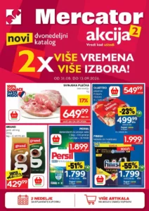 Mercator katalog akcija strana 1 – važi od 31.8. do 13.9.2026.