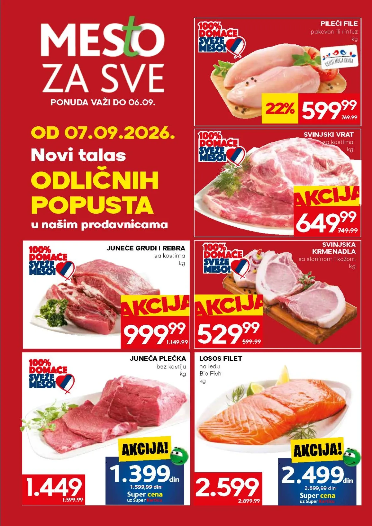 Mercator katalog akcija strana 6 – važi od 31.8. do 13.9.2026.