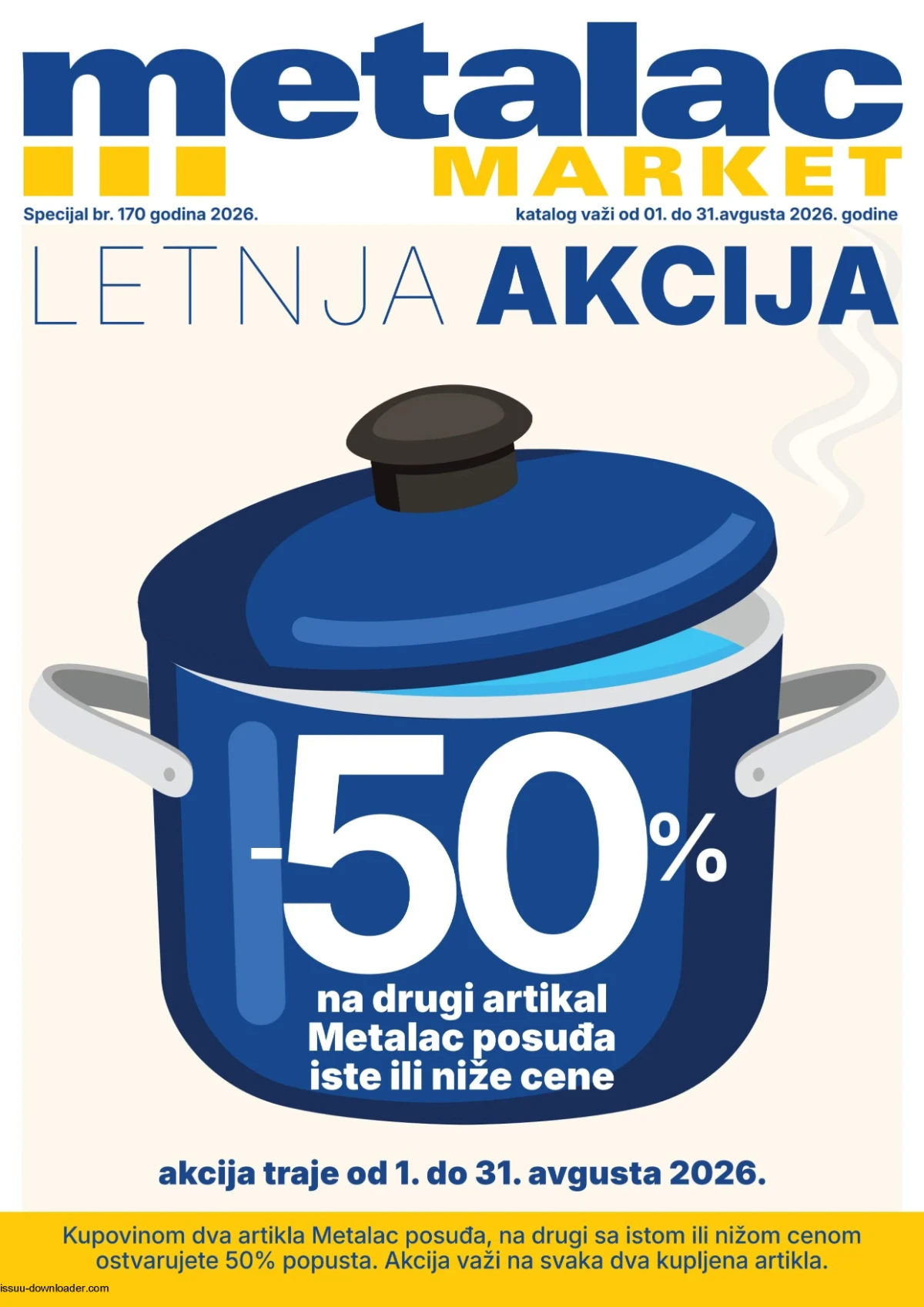 Metalac katalog akcija strana 1 – važi od 1.8. do 31.8.2026.