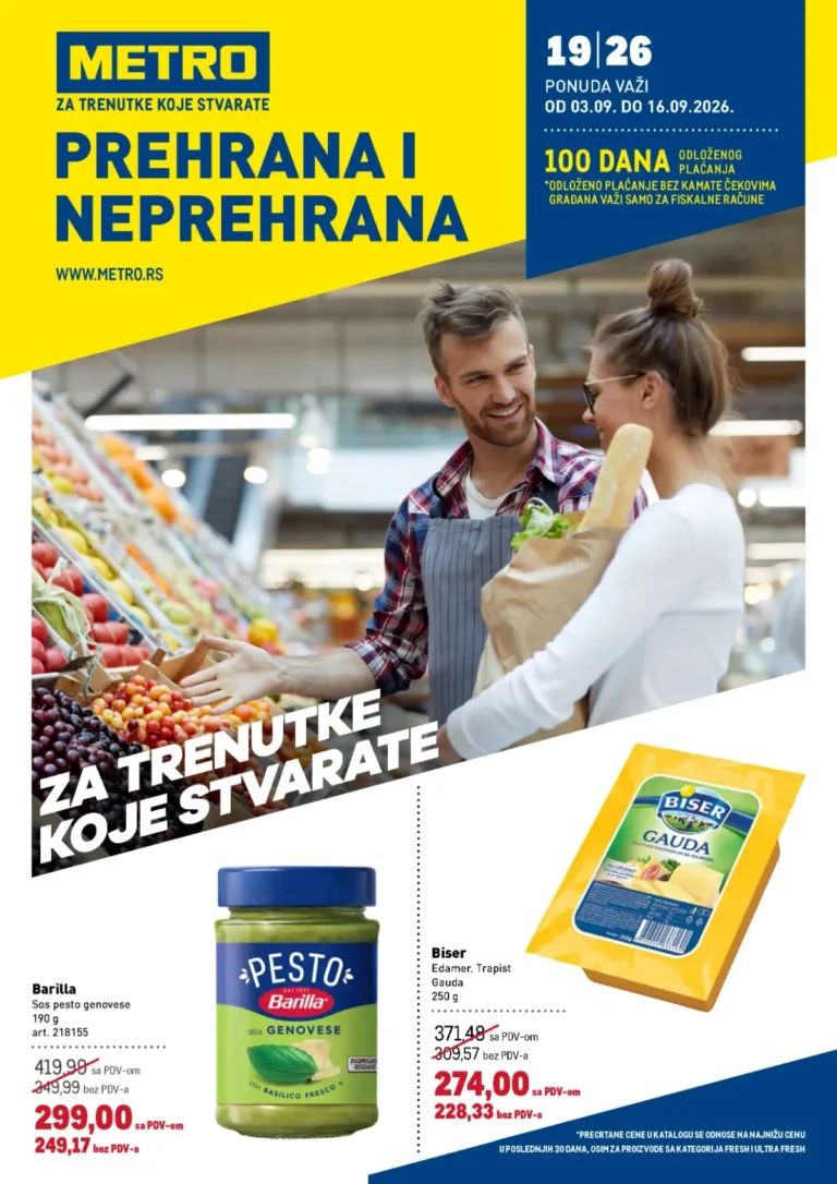 Metro katalog akcija strana 1 – važi od 3.9. do 16.9.2026.