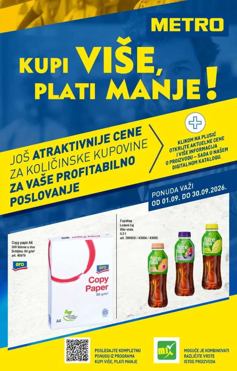 Metro katalog akcija strana 1 – važi od 1.9. do 30.9.2026.