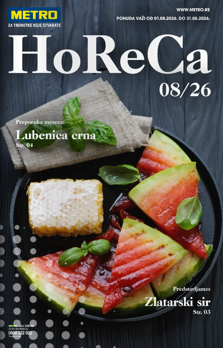 Metro katalog akcija strana 1 – važi od 1.8. do 31.8.2026.