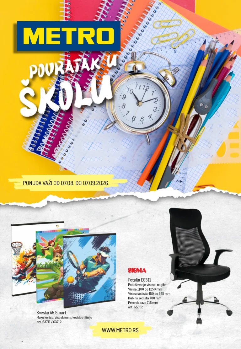 Metro katalog akcija strana 1 – važi od 7.8. do 7.9.2026.