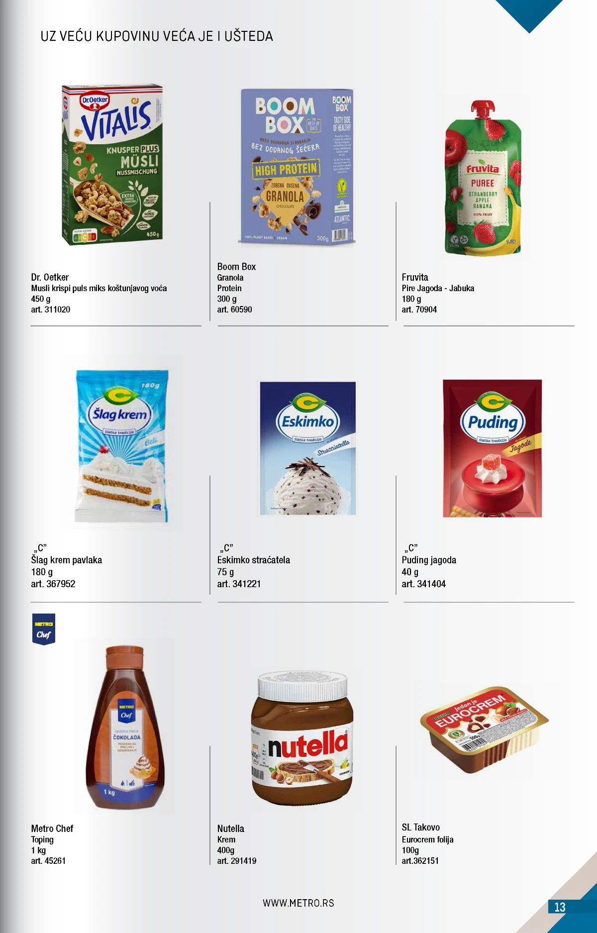 Metro katalog akcija strana 13 – važi od 1.8. do 31.8.2026.