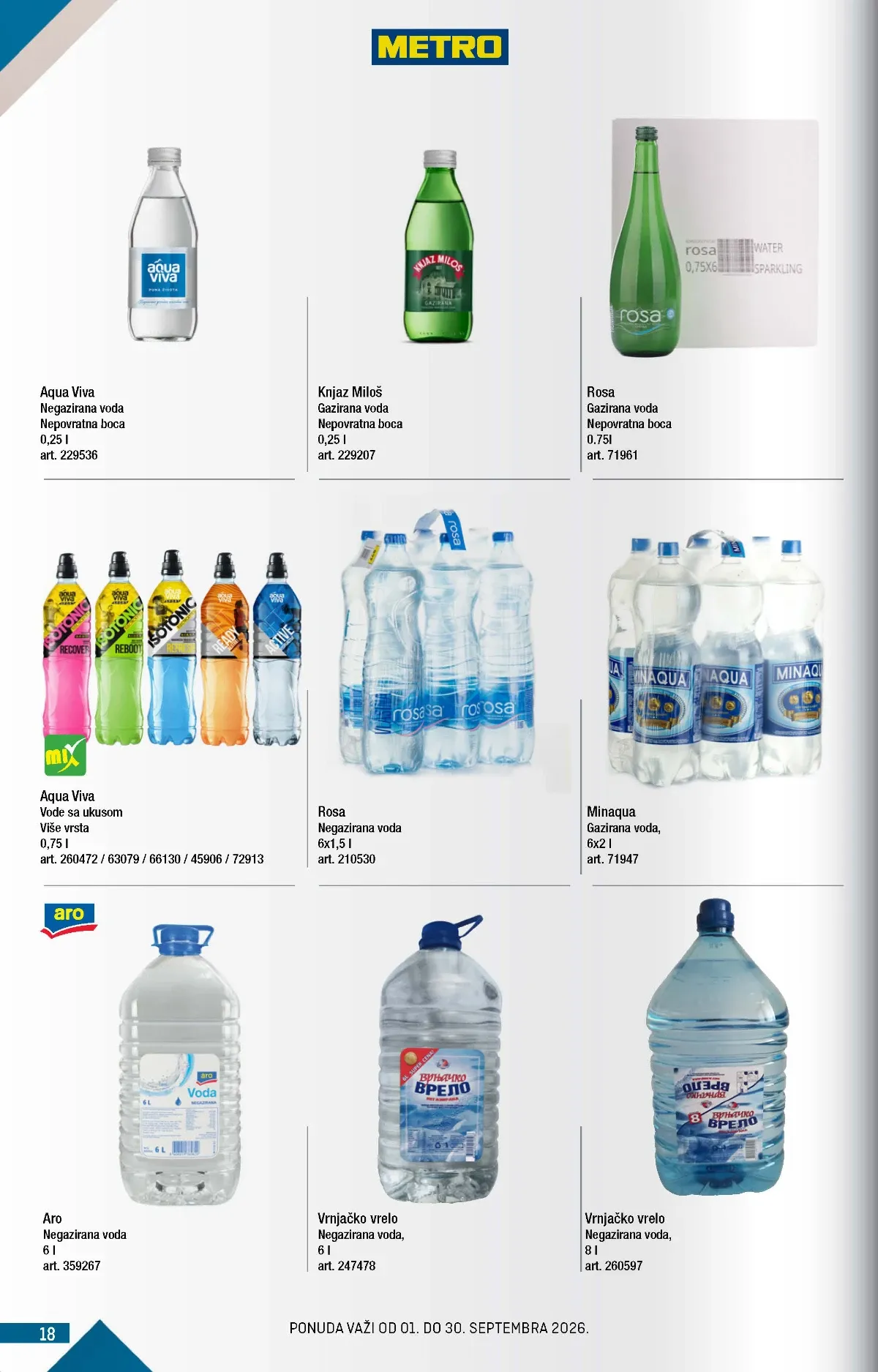 Metro katalog akcija strana 18 – važi od 1.9. do 30.9.2026.