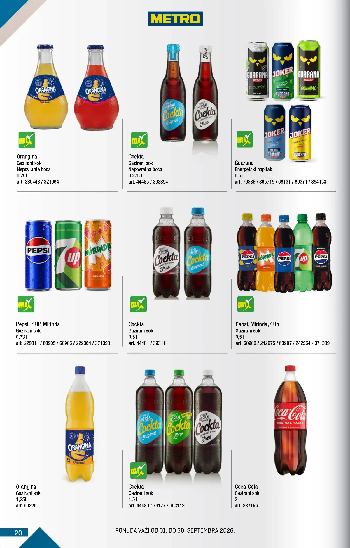 Metro katalog akcija strana 20 – važi od 1.9. do 30.9.2026.