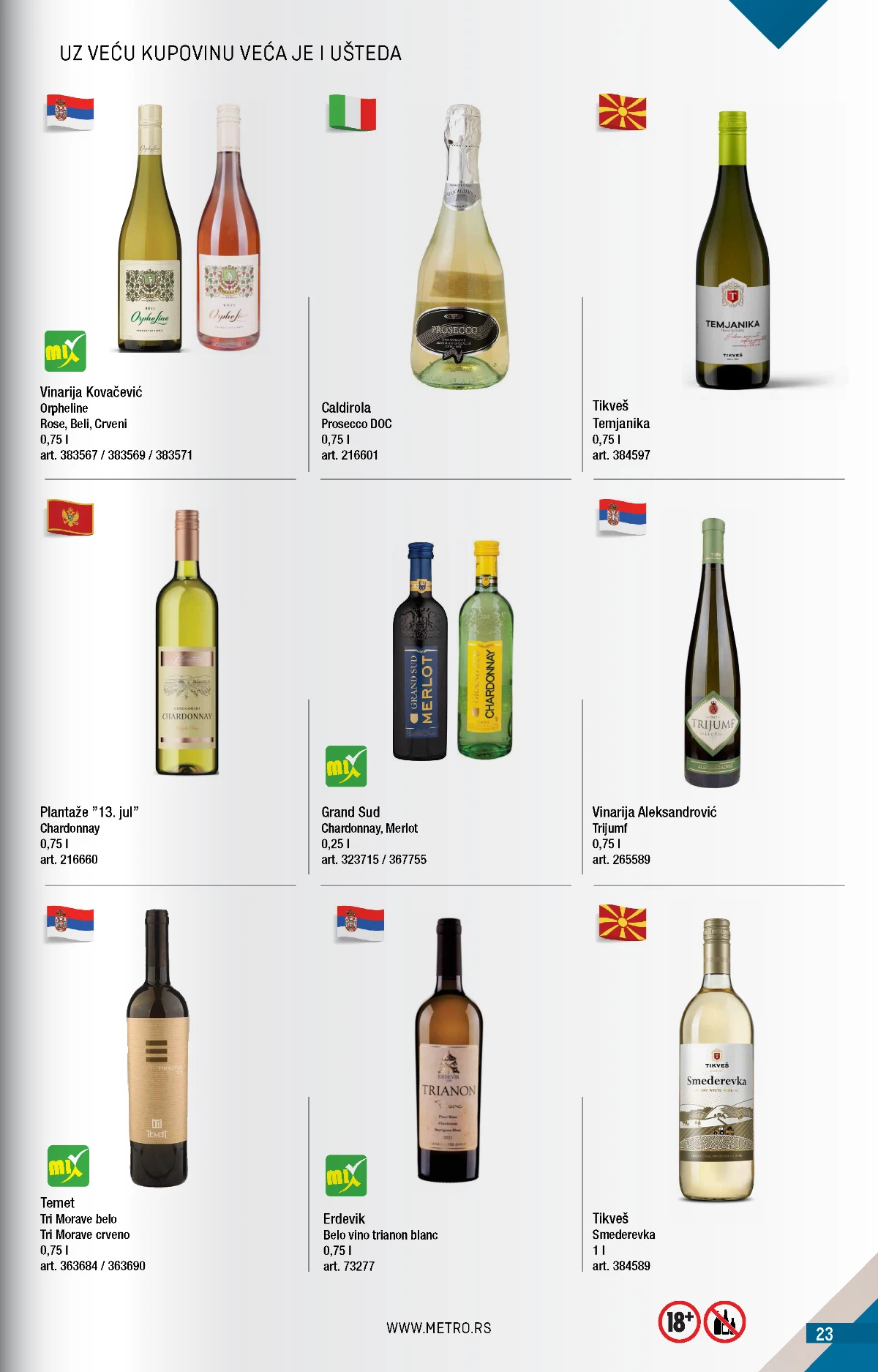 Metro katalog akcija strana 23 – važi od 1.8. do 31.8.2026.