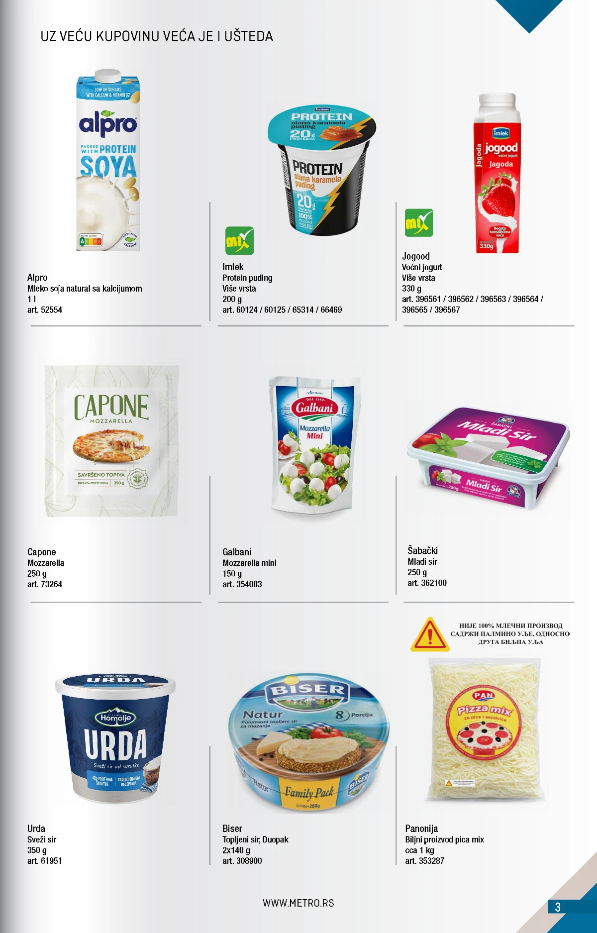 Metro katalog akcija strana 3 – važi od 1.8. do 31.8.2026.
