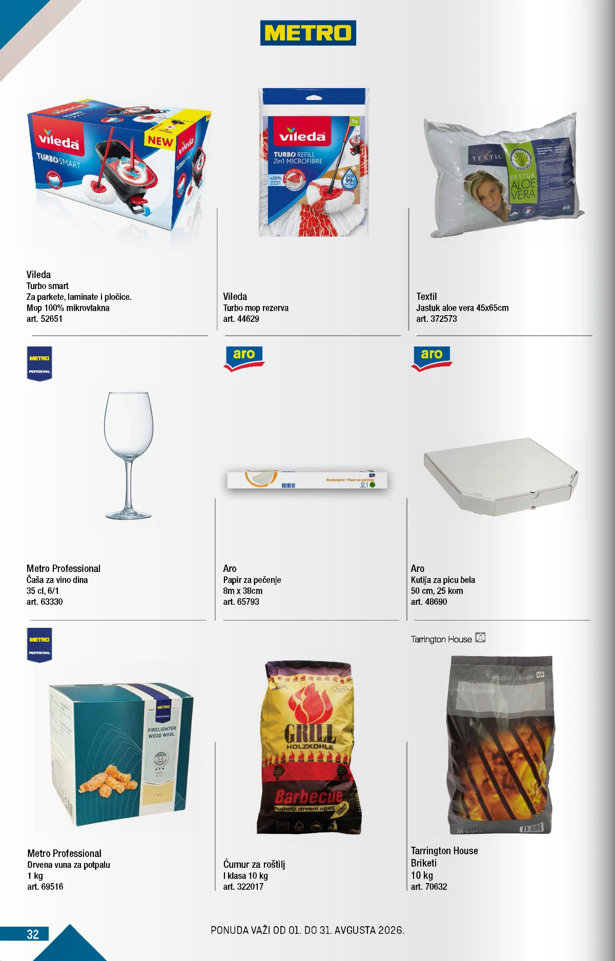 Metro katalog akcija strana 32 – važi od 1.8. do 31.8.2026.