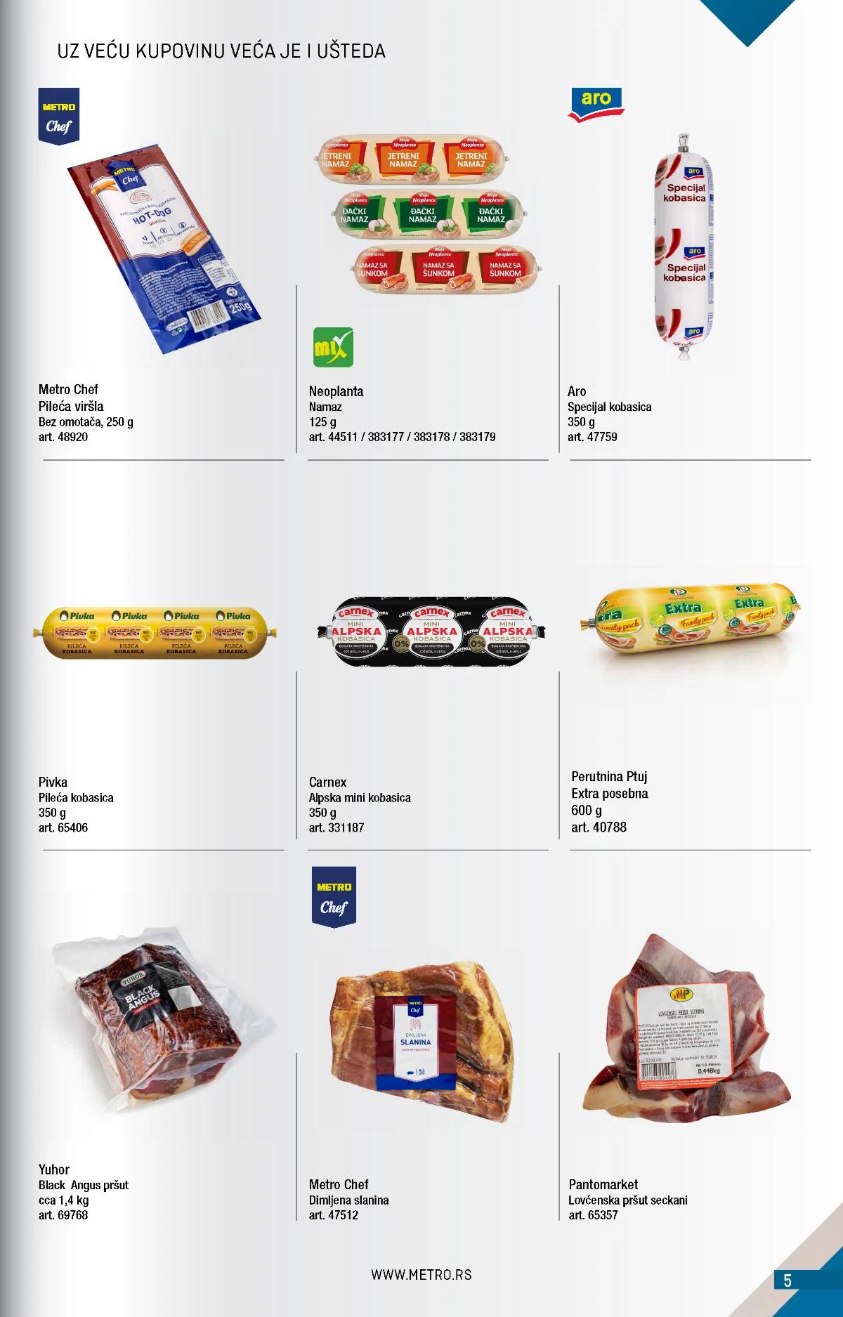 Metro katalog akcija strana 5 – važi od 1.8. do 31.8.2026.