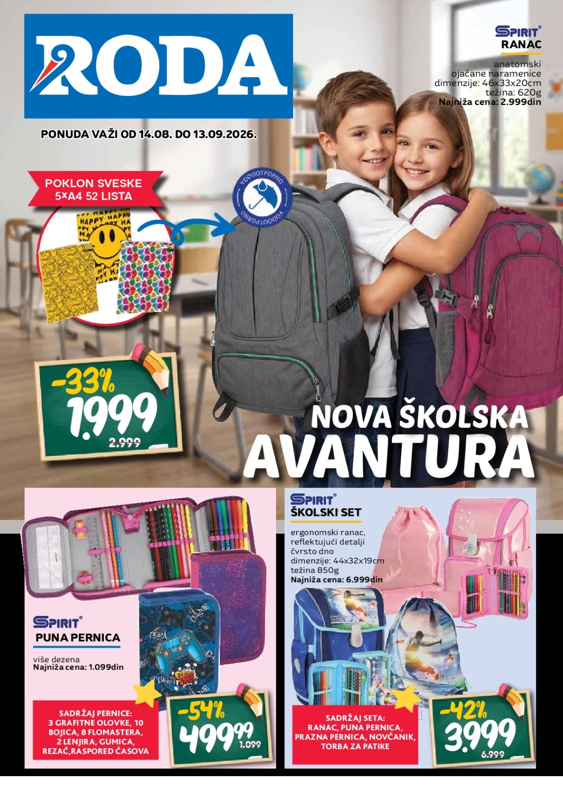 Roda katalog akcija strana 1 – važi od 14.8. do 13.9.2026.