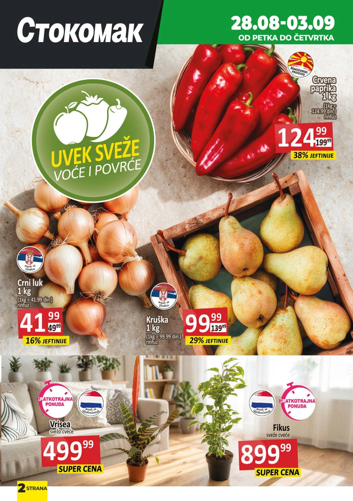 Stokomak katalog akcija strana 2 – važi od 28.8. do 3.9.2026.