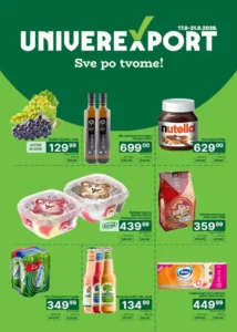 Univerexport katalog akcija strana 1 – važi od 17.8. do 31.8.2026.