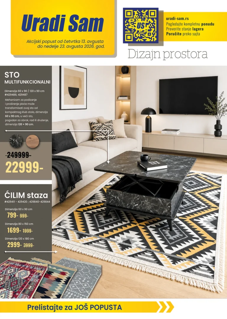 Uradi Sam katalog akcija strana 1 – važi od 13.8. do 23.8.2026.