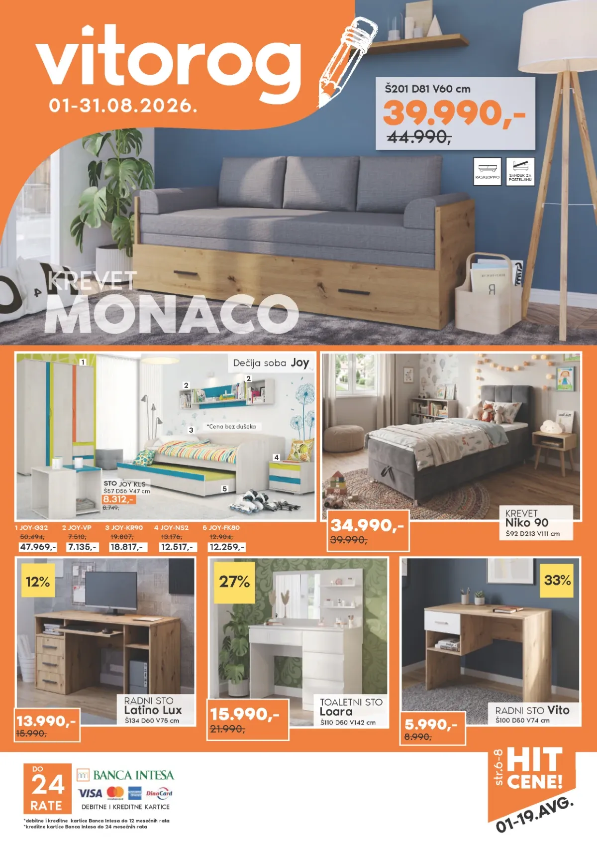 Vitorog katalog akcija strana 1 – važi od 1.8. do 31.8.2026.