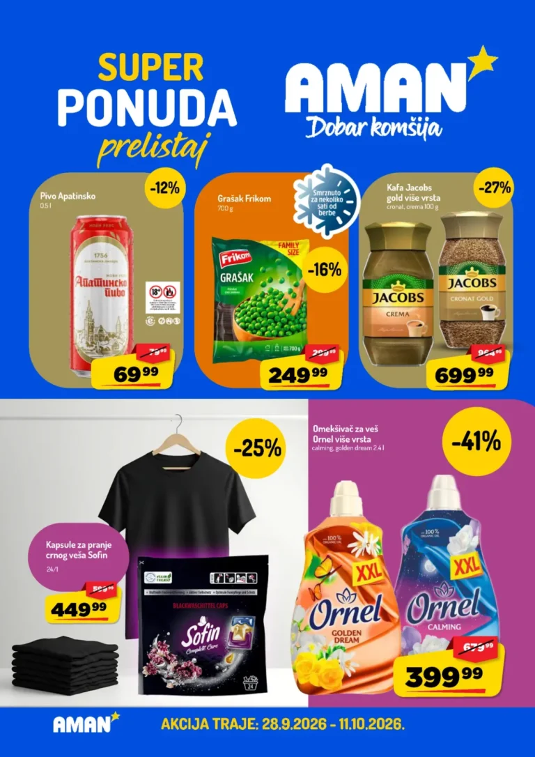 Aman katalog akcija strana 1 – važi od 28.9. do 11.10.2026.