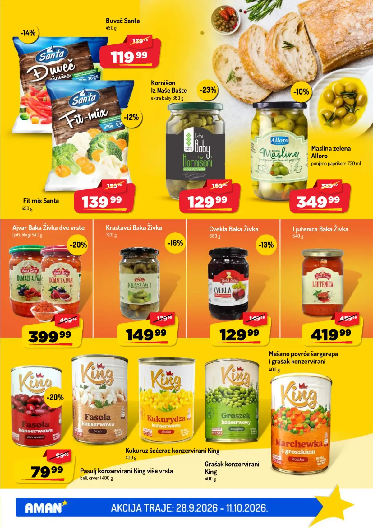 Aman katalog akcija strana 15 – važi od 28.9. do 11.10.2026.