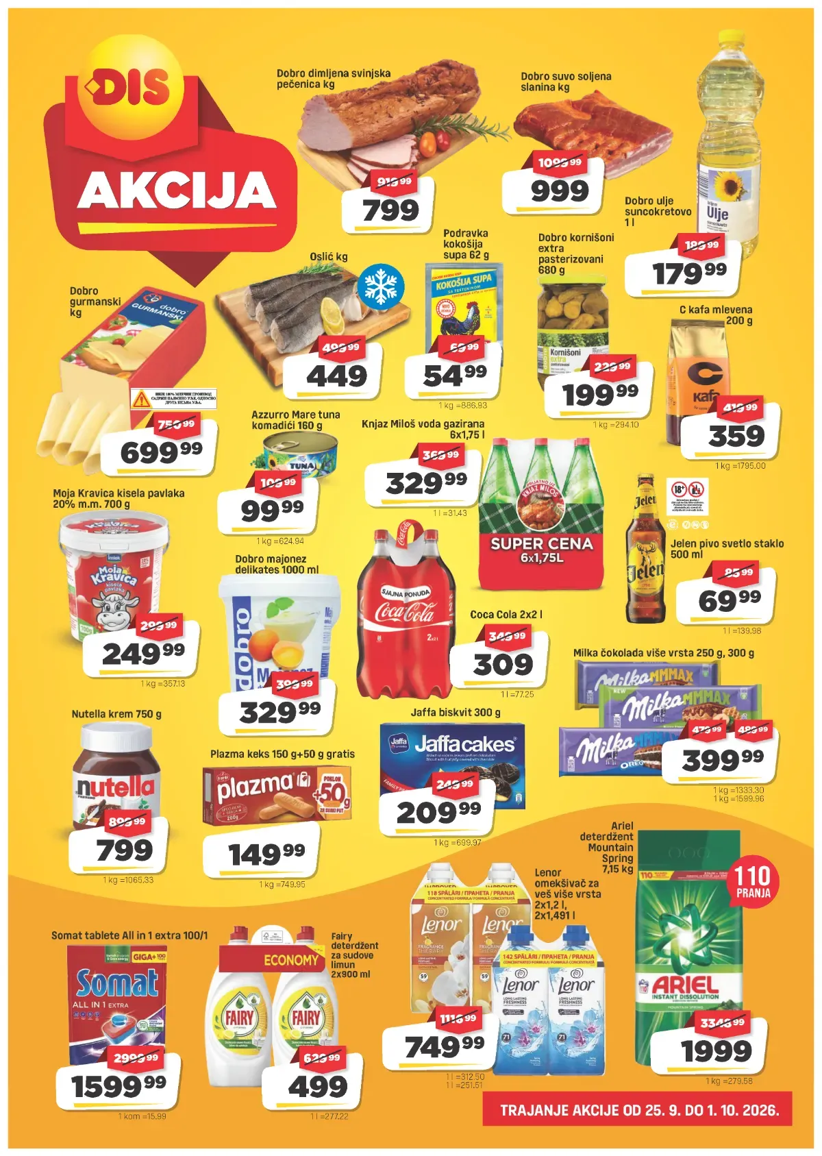 DIS katalog akcija strana 2 – važi od 25.9. do 1.10.2026.