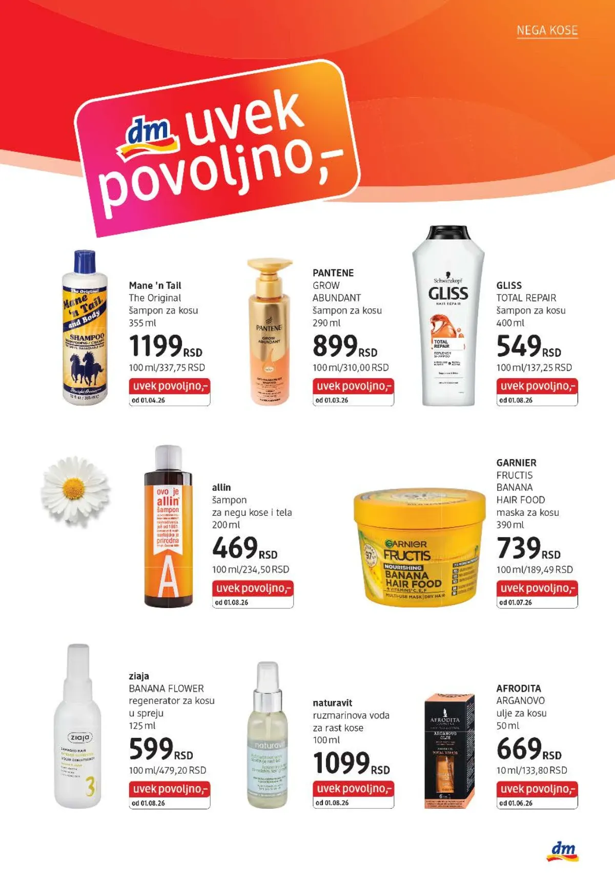 DM katalog akcija strana 15 – važi od 1.9. do 30.9.2026.