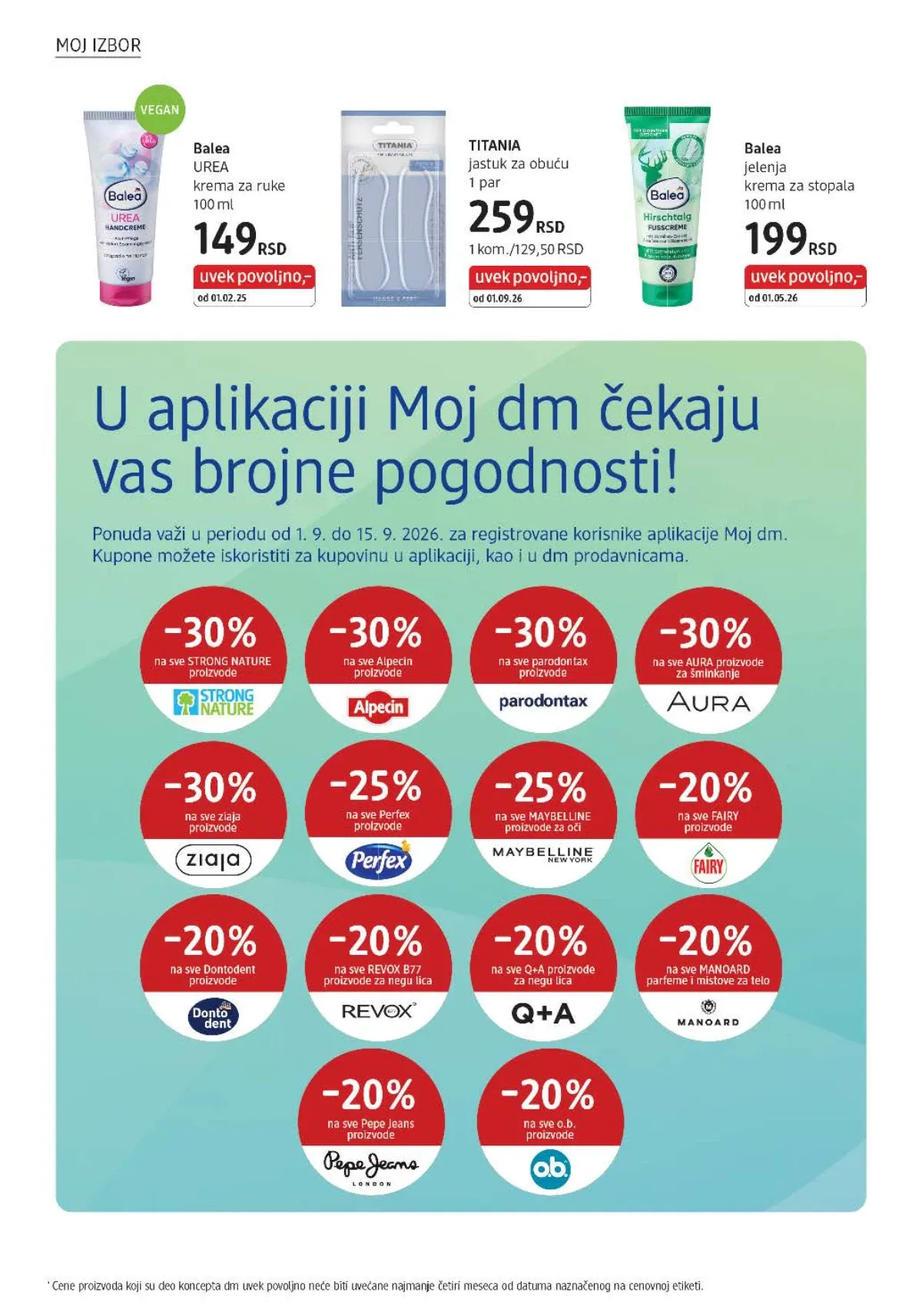 DM katalog akcija strana 28 – važi od 1.9. do 30.9.2026.