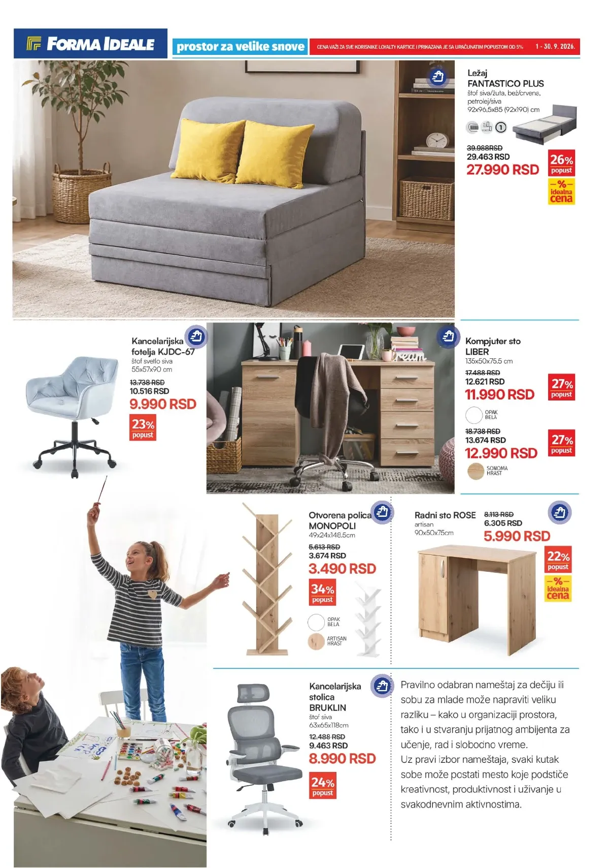Forma Ideale katalog akcija strana 3 – važi od 1.9. do 30.9.2026.