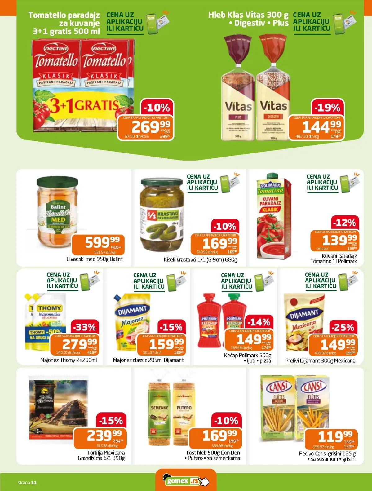 Gomex katalog akcija strana 11 – važi od 2.9. do 15.9.2026.
