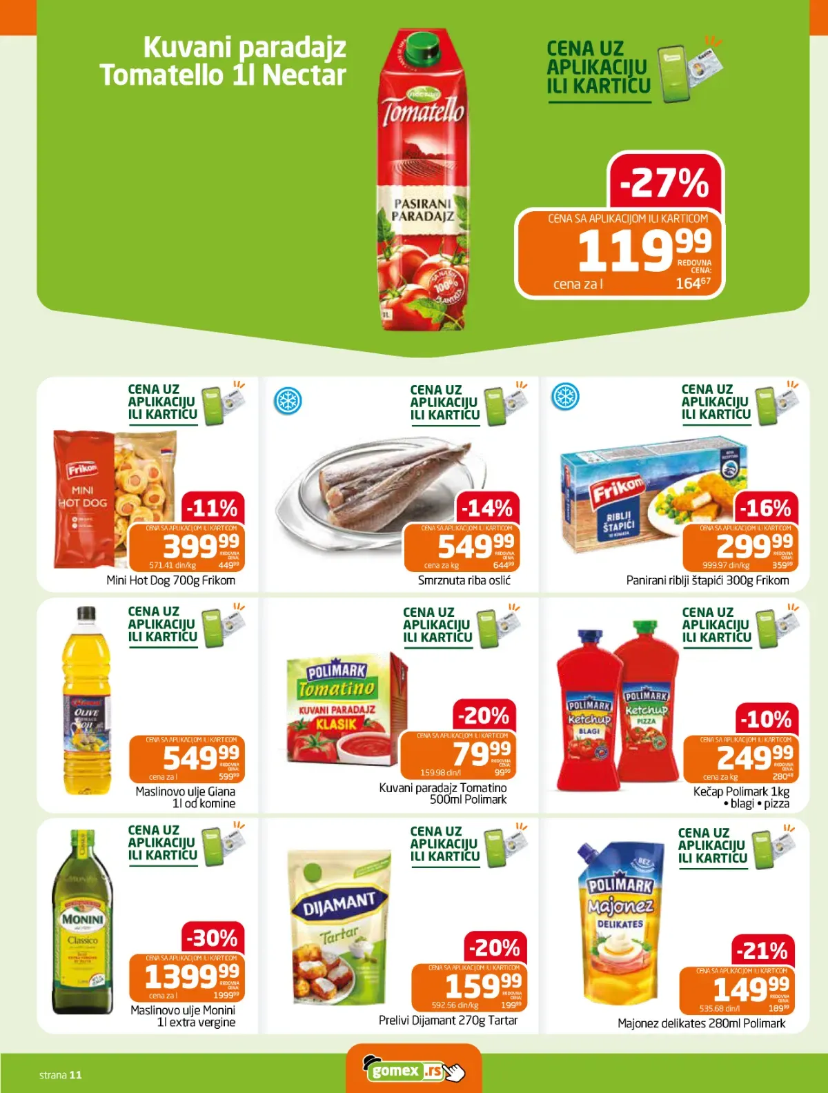 Gomex katalog akcija strana 11 – važi od 16.9. do 29.9.2026.