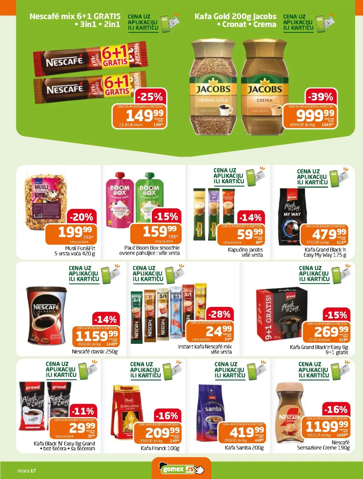 Gomex katalog akcija strana 17 – važi od 2.9. do 15.9.2026.