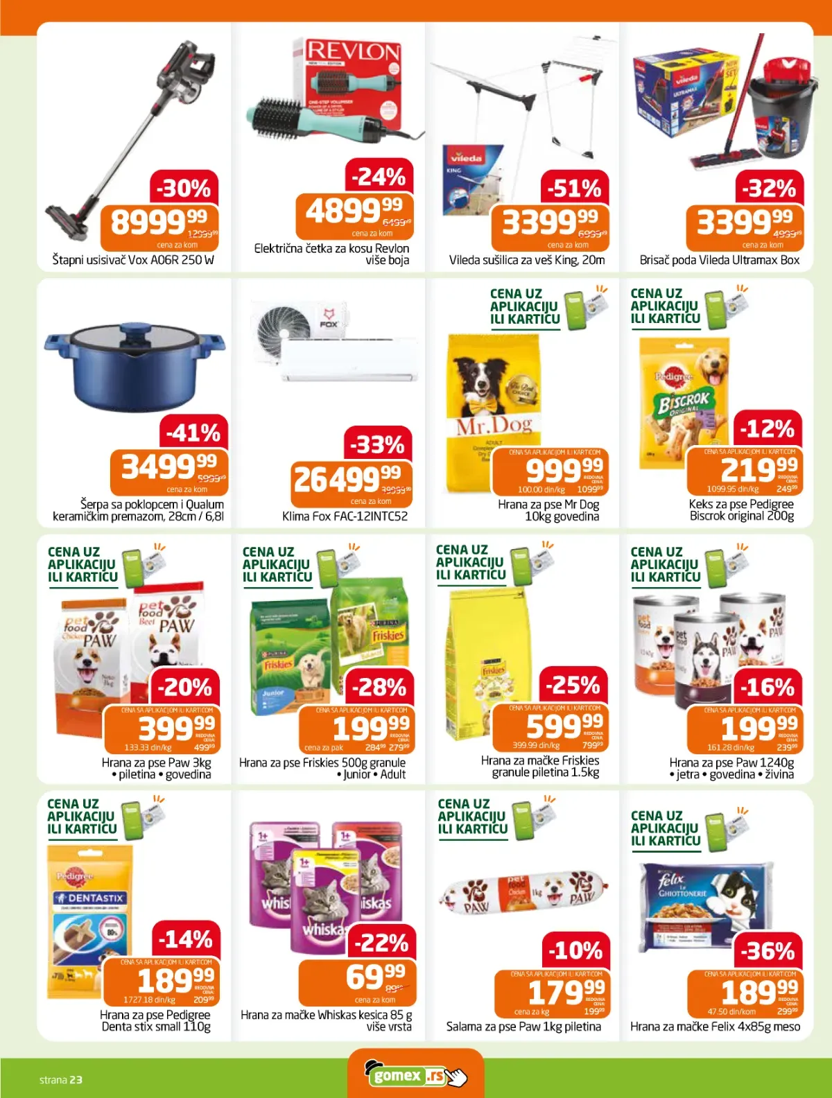 Gomex katalog akcija strana 23 – važi od 16.9. do 29.9.2026.