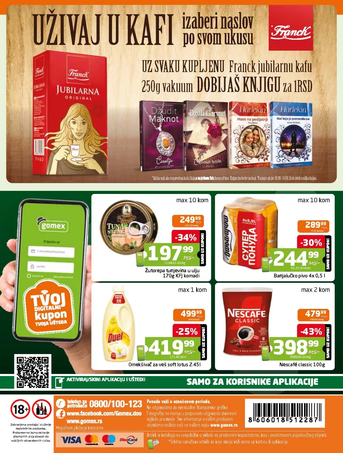 Gomex katalog akcija strana 28 – važi od 2.9. do 15.9.2026.